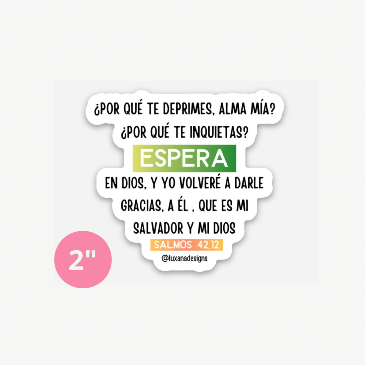 Salmos 42:12 Mini Sticker